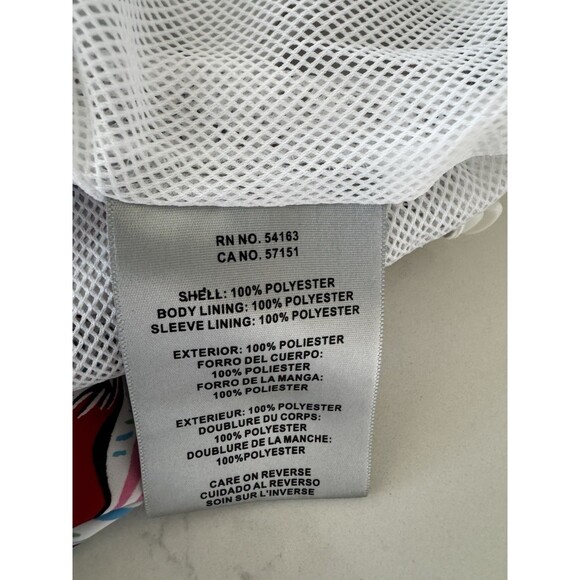 Levi’s Women Floral Windbreaker Rain Pullover L VSCO Preppy Gorpcore 90’s Retro - Picture 10 of 13